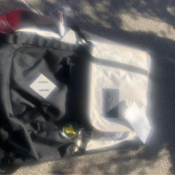 JanSport Hatchet Black and White Classic Backpack(New)